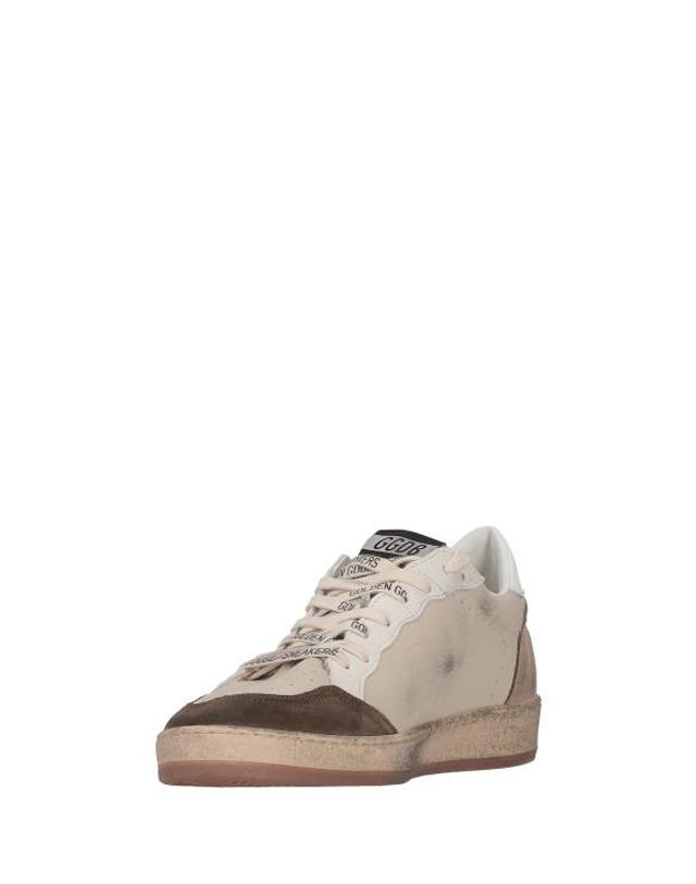 골든구스 [해외직구] 26FW 골든구스 볼 스타 스웨이드 스니커즈 GMF00117F008722 83406 CREAM WHITE LIGHT GREY MARBLE BLUE 착용컷