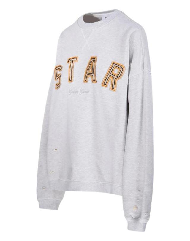 골든구스 [해외직구] 26SS 골든구스 긴팔 티셔츠 GUP02711 P00241260665 VINTAGE GRAY MELANGE 착용컷