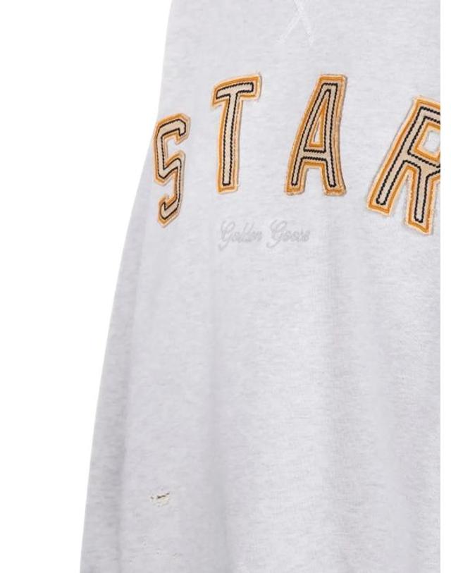 골든구스 [해외직구] 26SS 골든구스 긴팔 티셔츠 GUP02711 P00241260665 VINTAGE GRAY MELANGE 착용컷