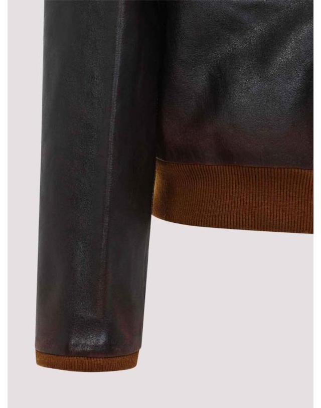 골든구스 [해외직구] 26FW 골든구스 봄버 자켓 GMP02502P00228855381 DARK BROWN 착용컷