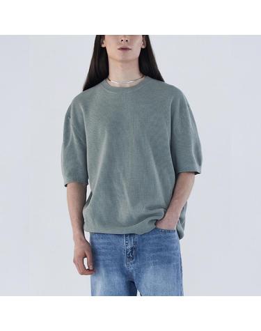 [가먼트레이블] 남성 Shory Sleeve Waffle Knit - Mint (FGPECWA101M-W)