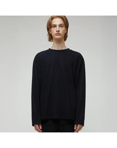 [가먼트레이블] 남성 Knit Long Sleeve Tee - Black (GBFMTTV306-W)