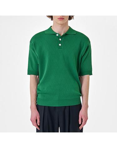 [아워스코프] 남성 Lozenge Half Knit (Green) (O22SSMK01GRA1-W)