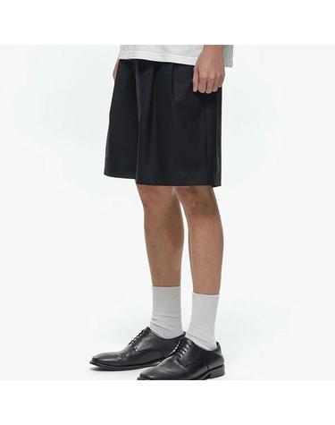 [비얼디드키드] 남성 BANDING SILHOUETTE HALF PANTS BLACK (B23SSMP10BKA1-W)