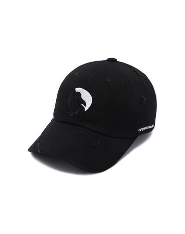 [오프닝프로젝트] 블랙 컷아웃 펭귄 캡 (FWRRAHA821MBK-W)