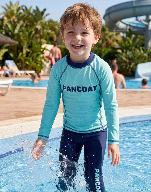 팬콧키즈 [팬콧키즈] 팬콧 프렌즈 에센셜 래쉬가드 착용컷