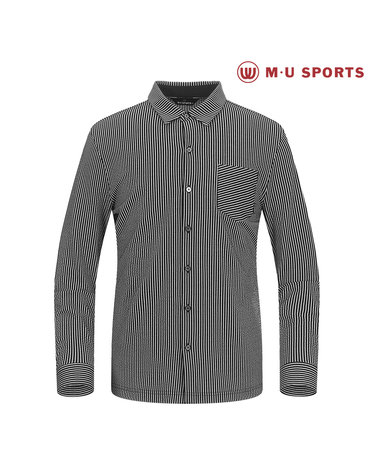 엠유스포츠 남성 세로 스트라이프 풀오픈 셔츠 MU21122TL53