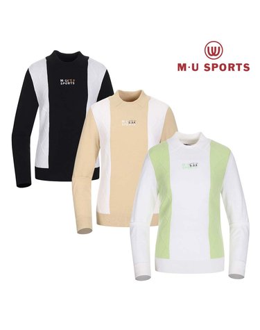 엠유스포츠 컬러블록 니트 풀오버 MU22722PN03