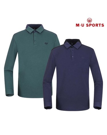 엠유스포츠 카라 절개 배색 PK티셔츠 MU22722TL52