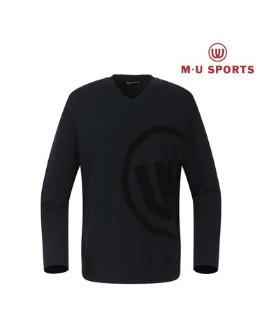 엠유스포츠 소재 믹스 브이넥 스웨터 MU21722PN63