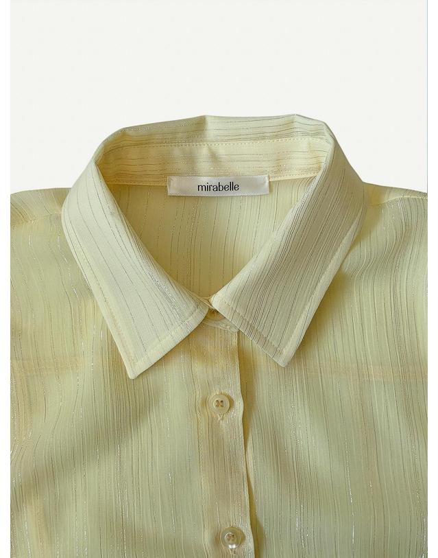 미라벨 Sheer Shirts (Light Yellow) 착용컷
