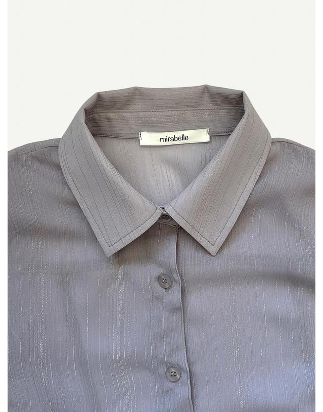 미라벨 Sheer Shirts (Light Grey) 착용컷