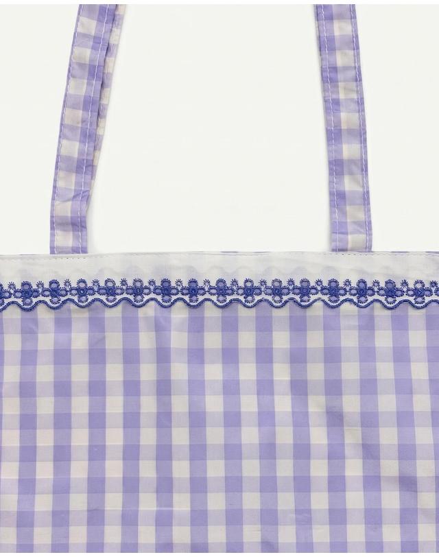 미라벨 Gingham Lace Silk Bag 착용컷
