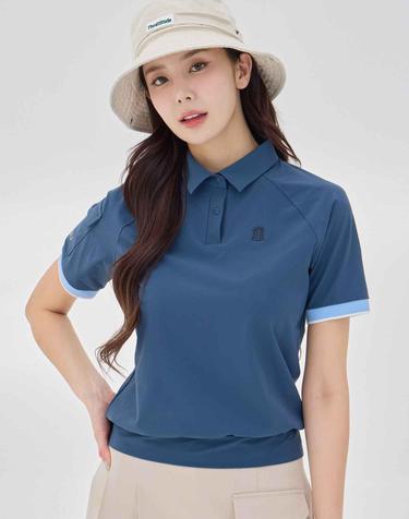 제이투제이 여성골프웨어 다이나믹 반팔 포켓 카라티셔츠