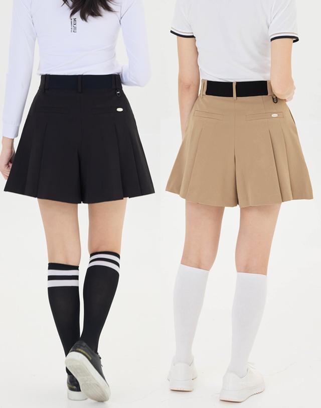 제이투제이 제이투제이 여성골프웨어 입체절개 퀼로트 쇼츠 착용컷