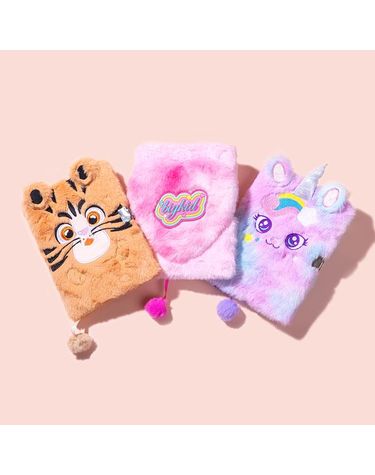 [보리보리]  FUR 퍼 자물쇠 다이어리 비밀 일기장