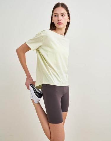 릴렉스 핏 보트넥 반팔 티셔츠 FMST4015S_더스티그린