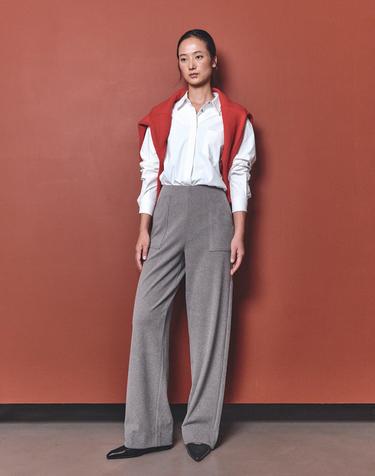 [LF 몰 단독] 웜 스트레치 플리스 와이드 팬츠 FMHPT1075F_그레이