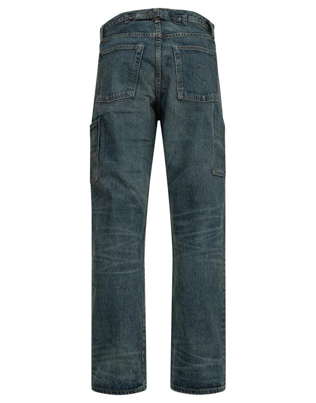 휴먼메이드 [해외직구][V90]휴먼메이드 HM32PT002INDIGO 남성 청바지 데님진 Future Straight Leg Jeans 착용컷