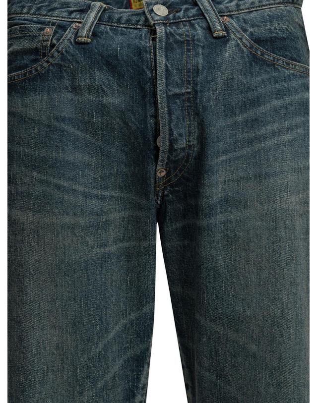 휴먼메이드 [해외직구][V90]휴먼메이드 HM32PT002INDIGO 남성 청바지 데님진 Future Straight Leg Jeans 착용컷