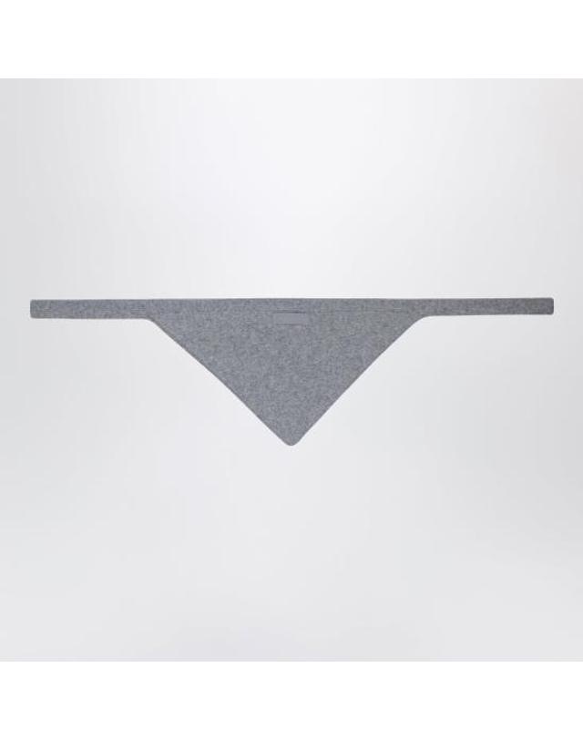 자크뮈스 [해외직구] 26FW 자크뮈스 르 샤를 그로 그레인 숄 ACU00669AK00227 Grey 착용컷