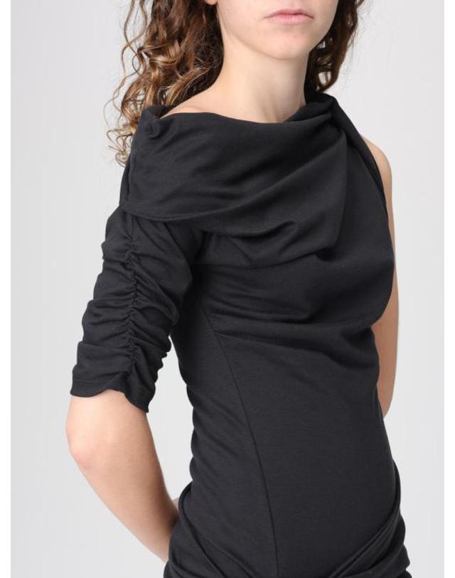 자크뮈스 [해외직구] 26SS 자크뮈스 드라페아도 미니 드레스 DRW00143AJ00260 990 Black 착용컷