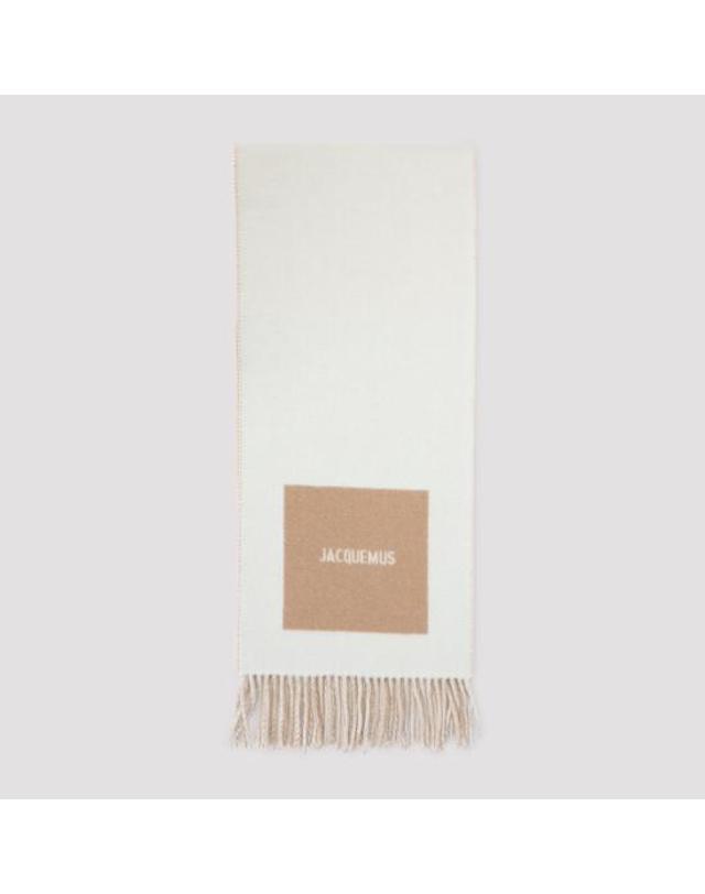 자크뮈스 [해외직구] 26FW 자크뮈스 롱드 카레 울 머플러 ACU00579AOT4044 015 NUDE NEUTRALS 착용컷