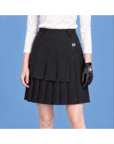 이중랩 롱 플리츠 스커트 GKW9425