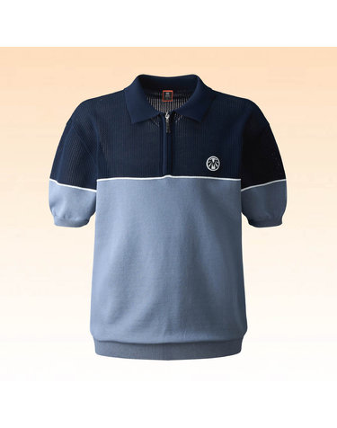 남성(M~2XL)까지 몸에 붙지 않는 펀칭쿨링 반집업니트 GN30972