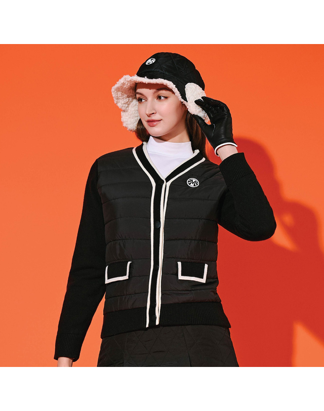 마헤스골프 빅사이즈까지(55~77)캐시미어 니트패딩 가디건 GN40790 착용컷