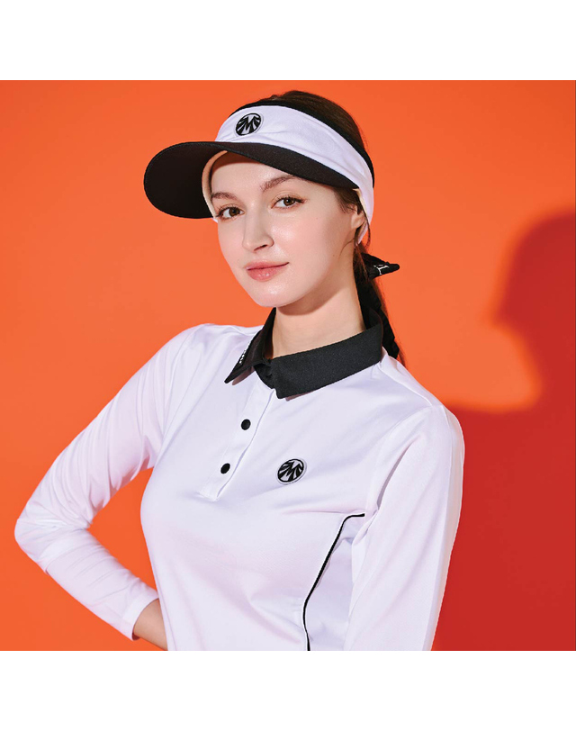 마헤스골프 여성 빅사이즈까지(55~77)배색포인트 간절기 스판 카라티셔츠 GT60802 착용컷