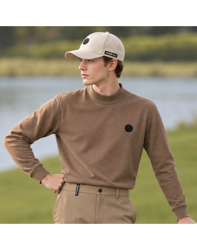 마헤스골프 M~2XL 약기모스판 반폴라넥 쟈가드티셔츠 GP70413 착용컷