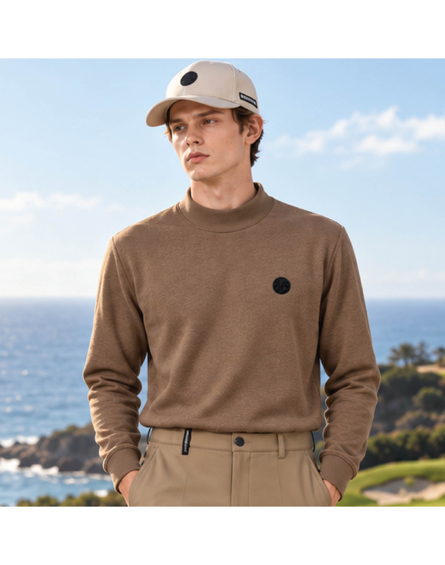 마헤스골프 M~2XL 약기모스판 반폴라넥 쟈가드티셔츠 GP70412 착용컷