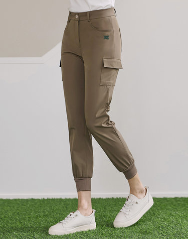 기능성 자수포인트 건빵 포켓 조거 골프 팬츠_3color