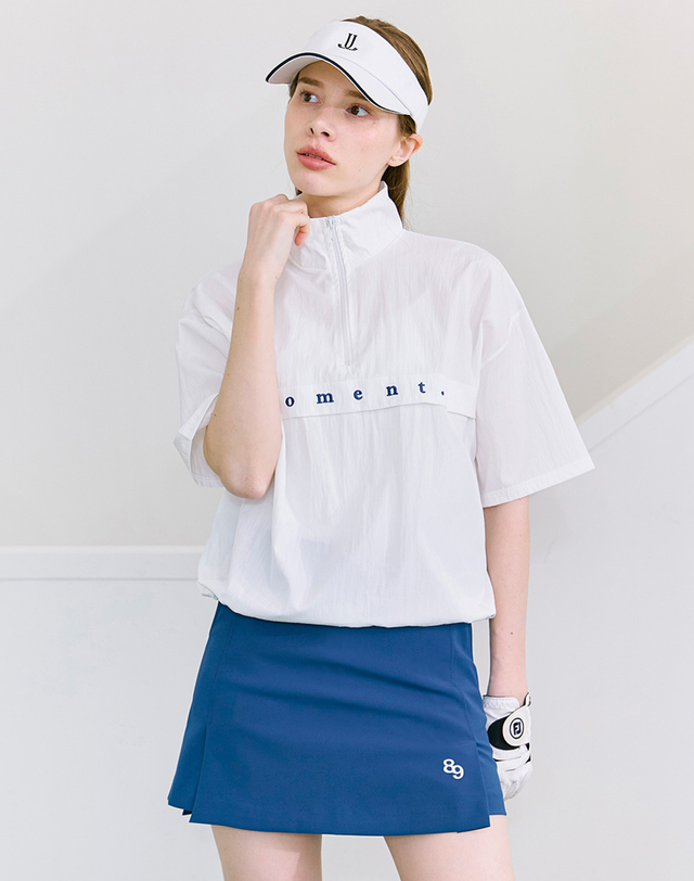 쥬아르 골프 레터링 자수 라이트 아노락 골프 티셔츠_5color 착용컷