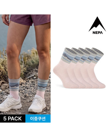 네파 여성 포레스트 쿠션 등산 장목양말 5P_PKBE