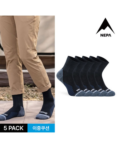 네파 여성 코어밴드 쿠션 중목양말 5P_NY