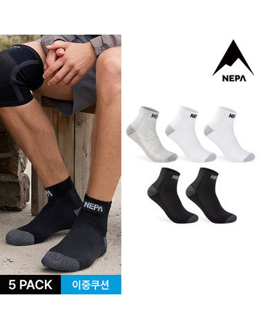 네파 남성 이지 쿠션 발목양말 5P_MX