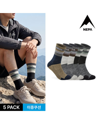 네파 남성 펄트 서페스 쿠션 장목양말 5P_MX