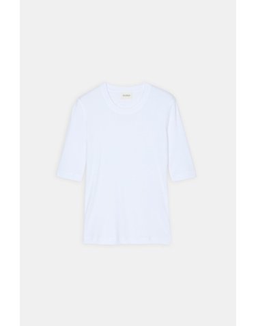 클로즈드 라운드넥 코튼 모달 반팔 티셔츠 C95025-420-22-200 WHITE
