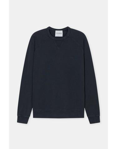클로즈드 오가닉 코튼 라운드넥 래글런 맨투맨 C85777-47V-13-100 BLACK