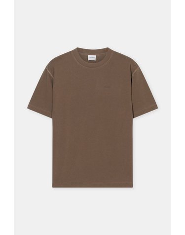 클로즈드 릴렉스핏 로고 라운드넥 반팔 티셔츠 C85452-44H-13-730 HICKORY BROWN