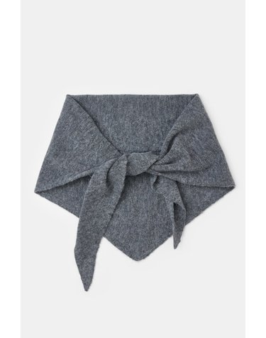 클로즈드 알파카 울 혼방 삼각 스카프 C90821-98C-22-164 DARK GREY MELANGE