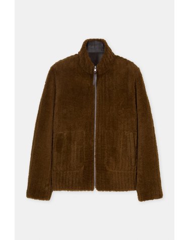 클로즈드 리버시블 시어링 무스탕 자켓 C87891-80X-22-765 ESPRESSO BROWN