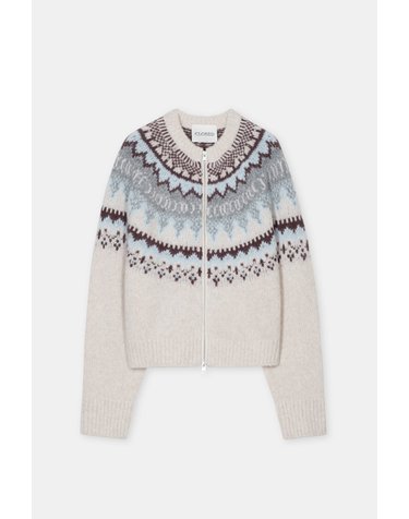 클로즈드 노르딕 패턴 집업 울 니트 가디건 C96423-94D-JC-261 CLOUD CREAM
