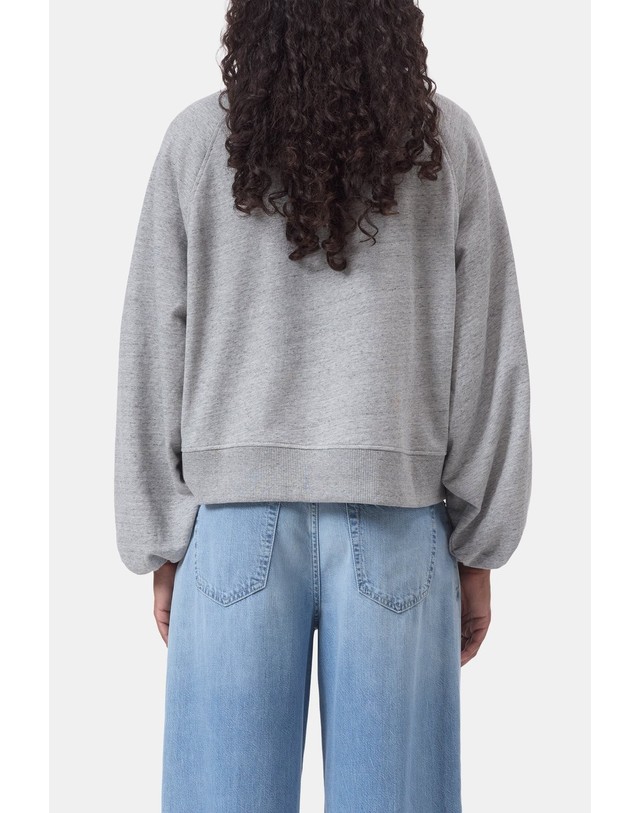 클로즈드 클로즈드 코튼 래글런 크루넥 루즈핏 맨투맨 C95744-47A-EM-127 LIGHT GREY MELANGE 그레이 착용컷