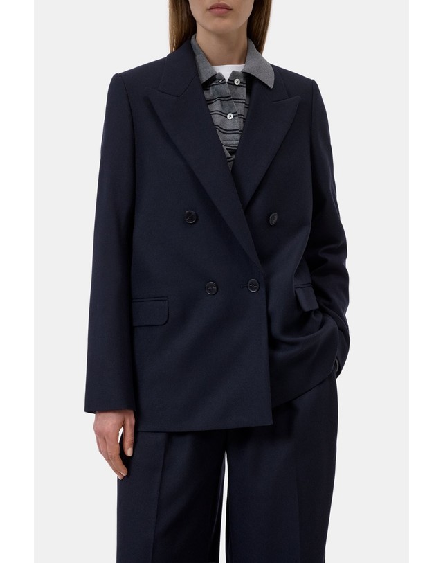 클로즈드 클로즈드 슬림핏 울 블렌드 더블 블레이저 C97884-355-22-568 DARK NIGHT 네이비 착용컷