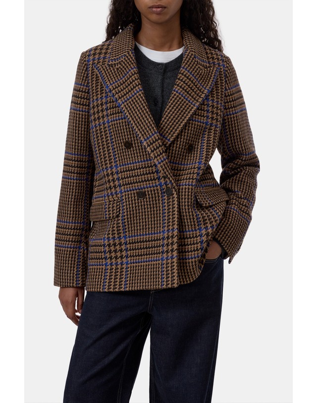 클로즈드 클로즈드 오버사이즈 체크 울 혼방 블레이저 C97884-64A-22-982 SAND BEIGE 베이지 착용컷