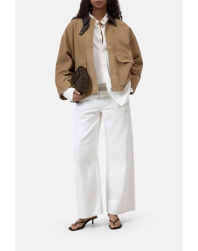 클로즈드 클로즈드 고트스킨 스웨이드 워커 자켓 C97503-81G-22-982 SAND BEIGE 베이지 착용컷