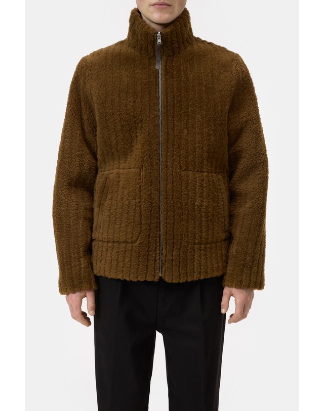 클로즈드 클로즈드 리버시블 시어링 무스탕 자켓 C87891-80X-22-765 ESPRESSO BROWN 초콜릿 착용컷
